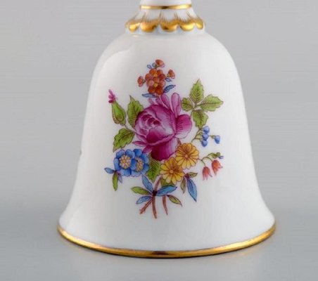 Collier Vintage Cloche Avec Perles En Porcelaine Rose - Couleur Or - Occasion