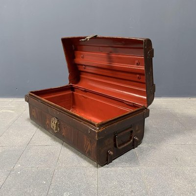 Vintage Luggage Trunk in Copper for sale at Pamono