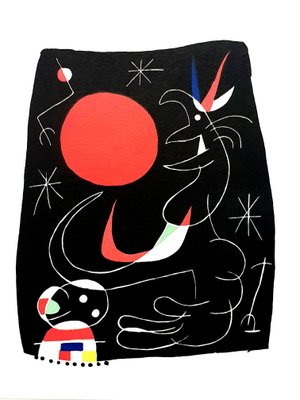 Joan Miro, Night Sky, Lithograph, 1956 for sale at Pamono