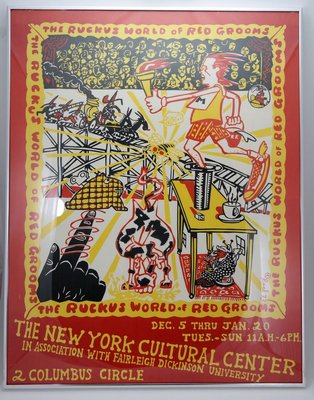 The Ruckus World of Red Grooms Exhibition Poster, New York, 1973