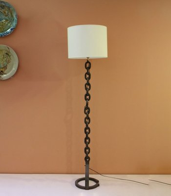 French Wrought Iron Chain Floor Lamp, Chain Table Lamp Bases