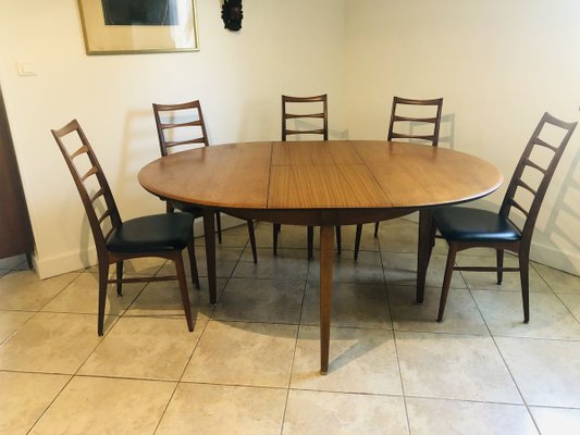 Teak Dining Table 1960s For At Pamono, Scandinavian Style Dining Table And Chairs