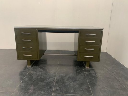 Painted Metal Desk with Laminate Top from Carlotti 1950s for sale