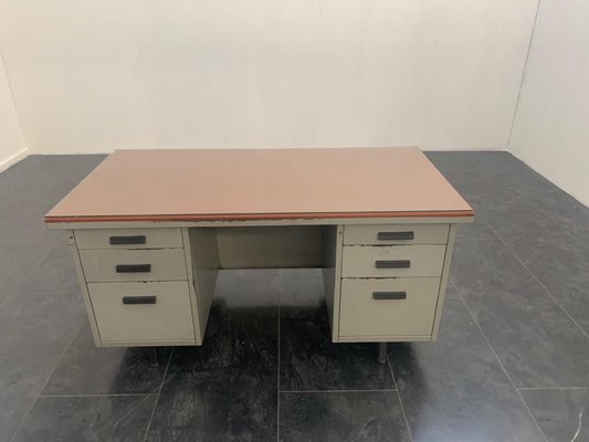 Painted metal desk top