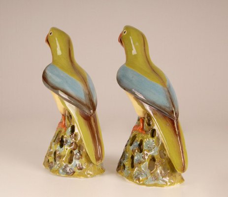 2 ceramic yellow bird figurines excellent condition