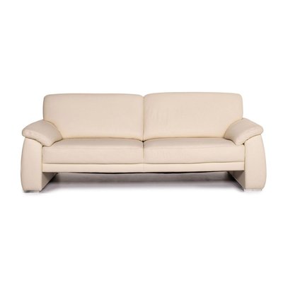 Mondo Cream Leather Sofa For At Pamono, Cream Leather Sofa