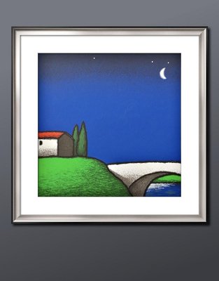 Tino Stefanoni 灯台の風景 絵画 Luna sul ponte, 1999 Tino Stefanoni for sale at Pamono