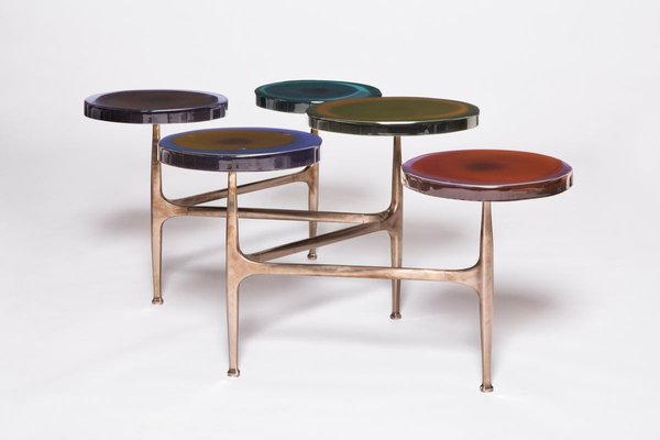 Agatha Coffee Table With 5 Tops By Draga Aurel For At Pamono Agatha Coffee Table With 5 Tops By, 80cm White Serena Italian Carrara Marble Coffee Table