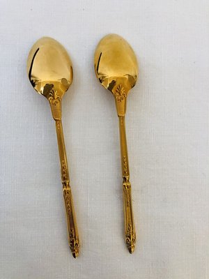 Antique Gold-Plated Tableware Set from Frionnet Francois, 1900s