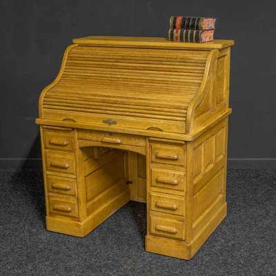 Small Antique Oak Roll Top Desk For, Oak Roll Top Desk Small