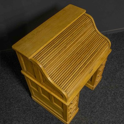 Small Antique Oak Roll Top Desk for sale at Pamono