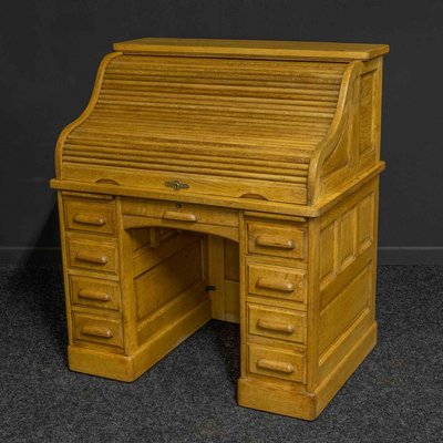Small Antique Oak Roll Top Desk For, Value Of Antique Oak Roll Top Desktop