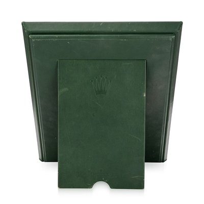 20th Century Green Leather Mirror by Rolex for Rolex 1980s for