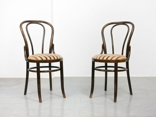 Set of Plush Upholstered Dining Chairs by Michael Thonet, 1970s