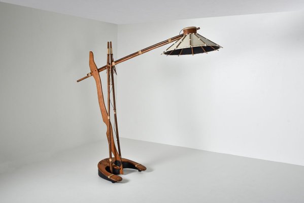 Wooden floor outlet lamps for sale