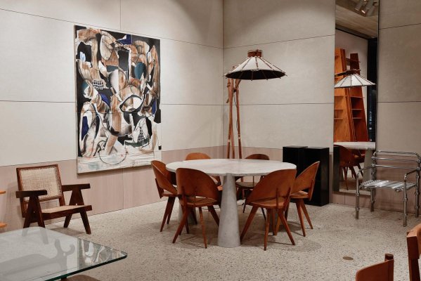 Vintage Palm Wood Arc Floor Lamp for sale at Pamono