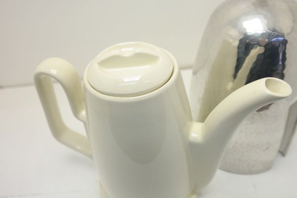 teapot with aluminum thermal hood from waku foreigen 1950s set of 2 for sale at pamono