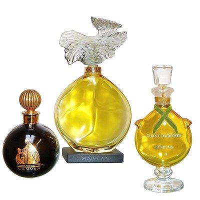 Factice Perfume Guerlain Lanvin Store Display Bottles, 1980s, Set