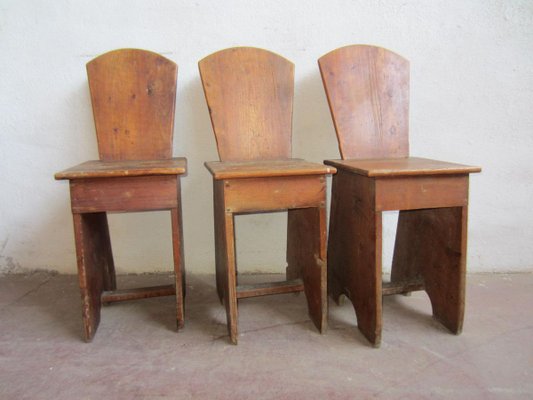 Vintage Fir Tavern or School Chair