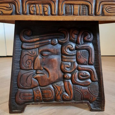 Central American Handcrafted Wooden Coffee Table, 1960s for