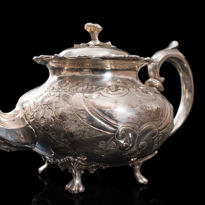 Silver tea service antique hot sale
