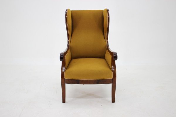 mustard wingback chair