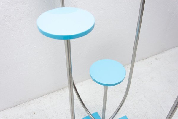 Large Tubular Steel Bauhaus Flower Stand, 1930s, Czechoslovakia