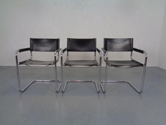 Mg5 Cantilever Armchairs By Mart Stam Marcel Breuer For Jox Interni 1970s Set Of 3 For Sale At Pamono