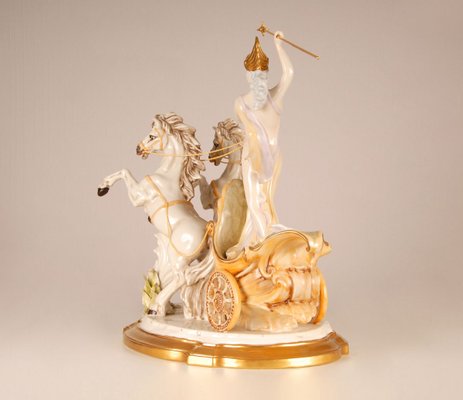 Mid-Century Italian Porcelain Sculpture of Diana the Huntress by