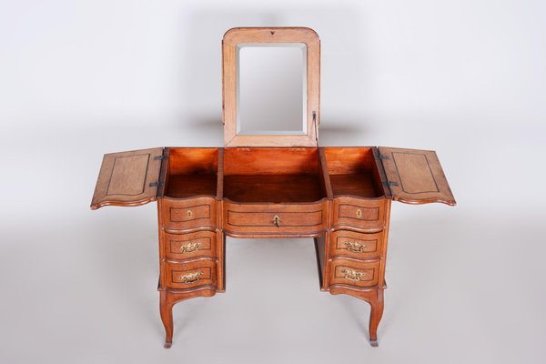19th Century Brown Baroque Oak Writing, Antique Mirror Writing Desk Organizer