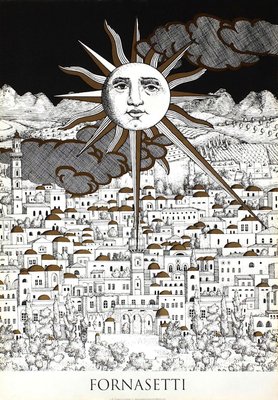 Sun Gerusalemme Poster by Piero Fornasetti for sale at Pamono