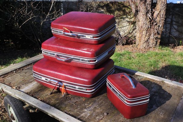 Hard Suitcases from Sansonite 1970s Set of 4