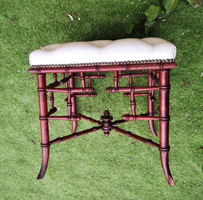 Faux bamboo stool deals