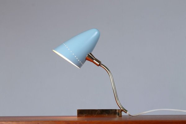Baby Blue Tripod Table Lamp 1950s, Baby Table Lamp