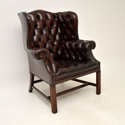 Antique Leather Armchair For At Pamono, Old Leather Chairs