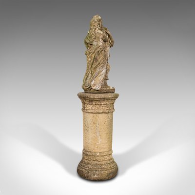 Vintage English Tall Reconstituted Stone Romantic Sculpture 1950s For Sale At Pamono