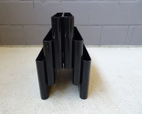 Large Black Kartell Magazine Rack by Giotto Stoppino for sale at