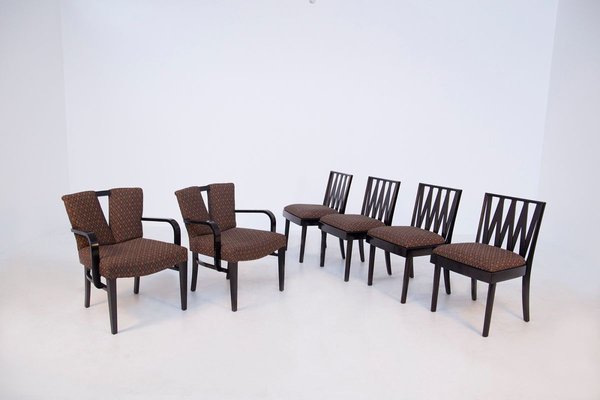 Corset Zig Zag Chairs By Paul Frankl For Johnson Furniture Set Of 6 At Pamono Corset Zig Zag Chairs By Paul Frankl, Paul Frankl Furniture Designer