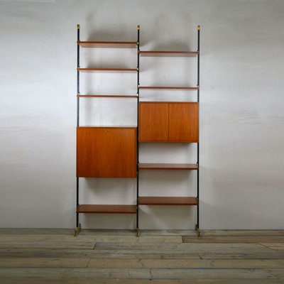Wood Metal Bookcase With Shelves, Metal Bookcase Shelf