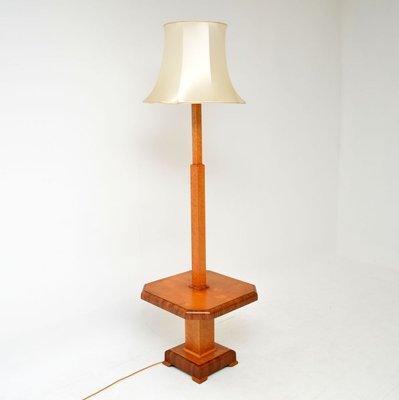 Art Deco Walnut Maple Floor Lamp With Table 1920s For At Pamono Art Deco Walnut Maple Floor Lamp With, Floor Lamp With Tray Table Uk