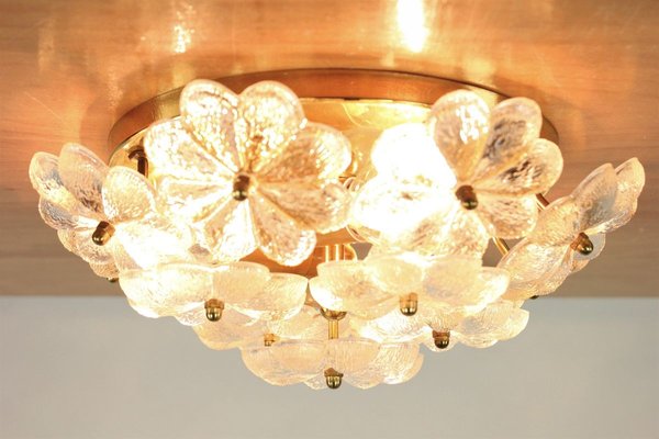 Original Ernst Palme Lampe Glasblüten Ersatz für defekte Blüten  