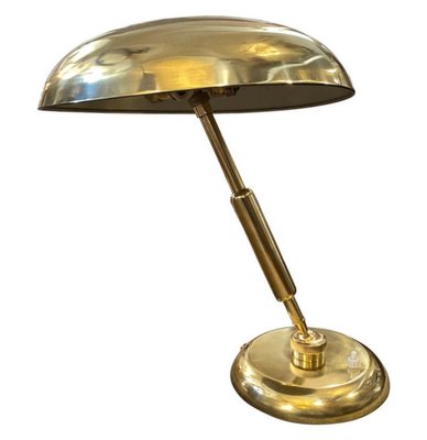Mid Century Italian Angelo Lelli Style, Brass Table Lamp Vintage Style