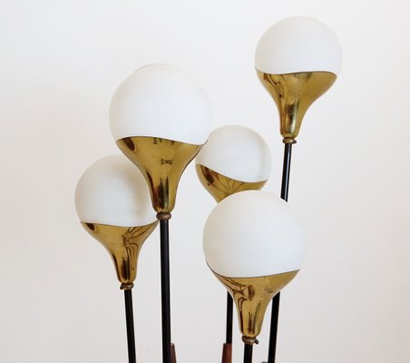 Alberello Floor Lamp With 6 Globe, Light Bulb Floor Lamp