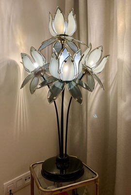 Lotus Flower Lamp For At Pamono, Crystal Lotus Flower Table Lamp