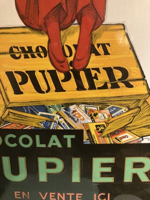 Thermomètre publicitaire vintage Chocolat Pupier