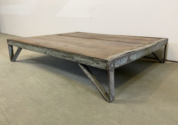 Low Industrial Coffee Table 1960s For, Low Large Coffee Table
