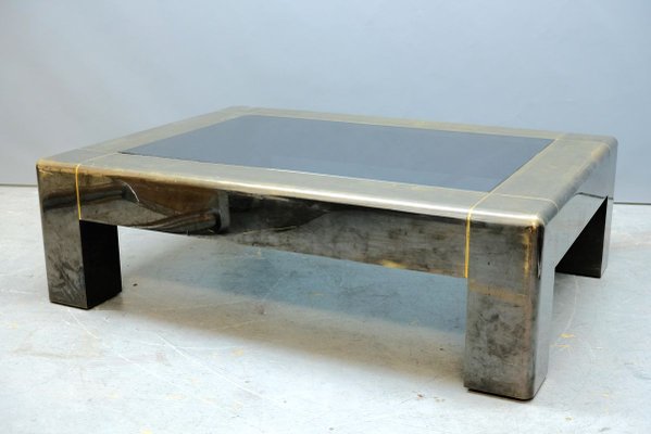 Parsons Style Brutalist Brass Coffee Table from Karl Parsons Style Brutalist Brass Coffee Table from Karl