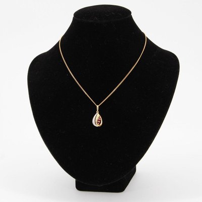 18 Karat Yellow White Gold Pendant 