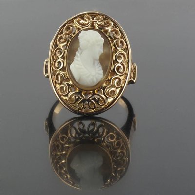 Antique French Gold Cameo Ring
