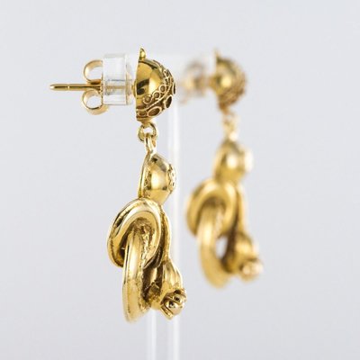 Orecchini lanterna oro giallo 14 carati delicati orecchini cubici in zirconia Gioielli Orecchini Orecchini pendenti orecchini pendenti unici 
